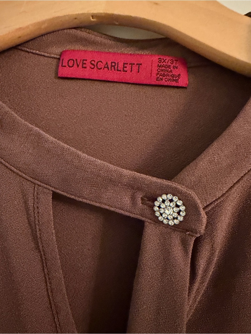 Scarlett Sleeveless Tie-Neck Top in Brown - Picture 2 of 3
